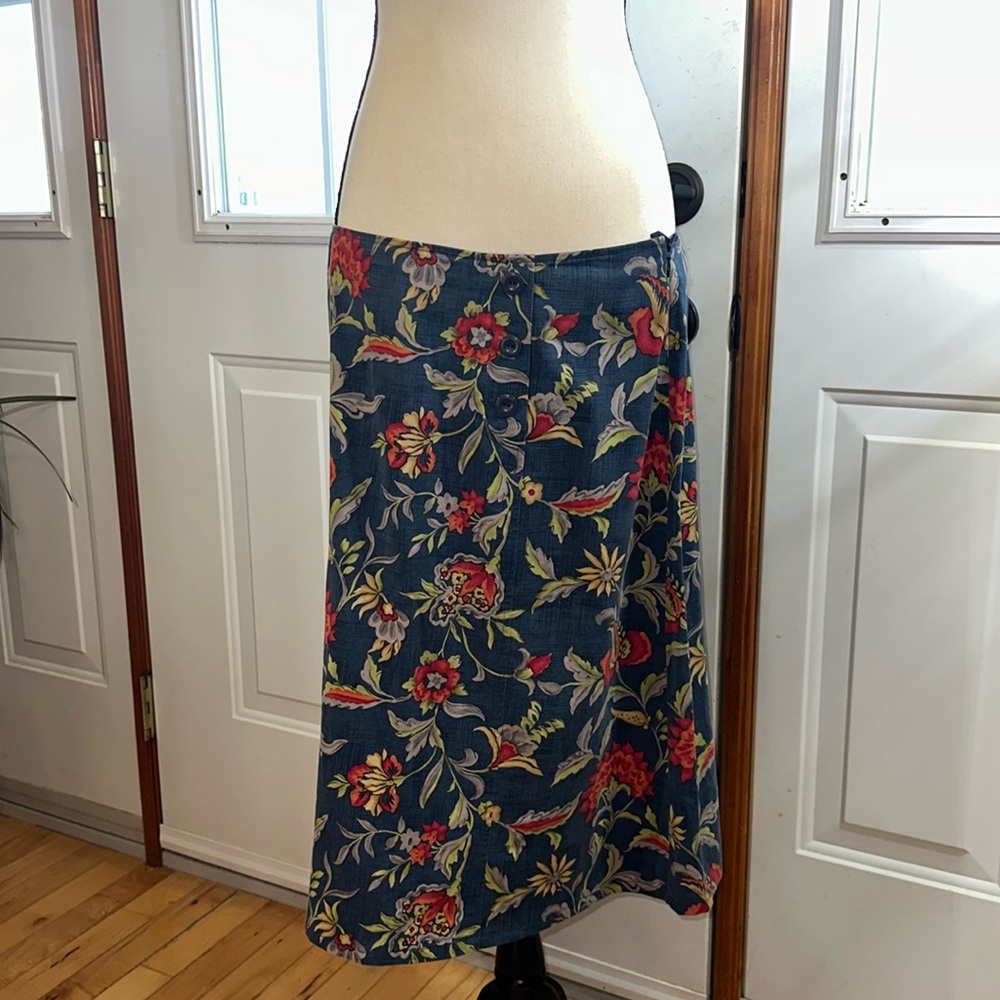 Talbots Floral Midi Skirt